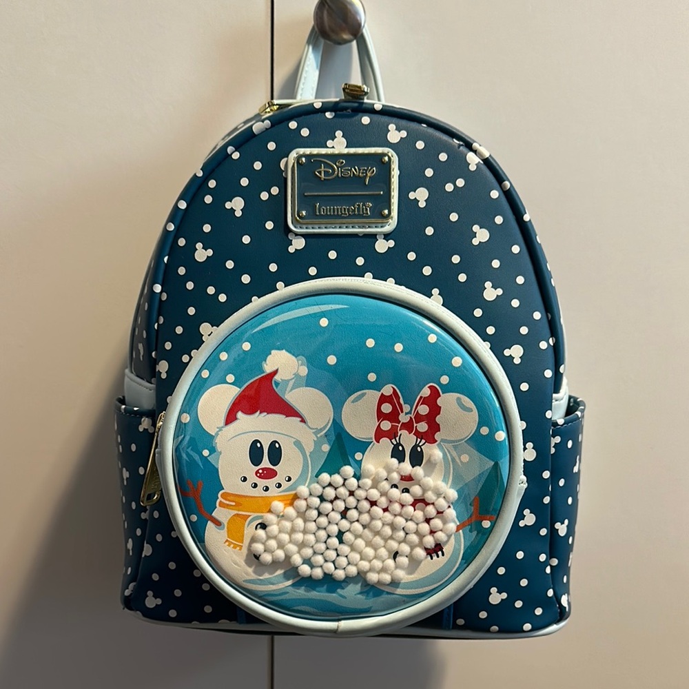 Loungefly Blue and White Disney Winter Wonderland Bag